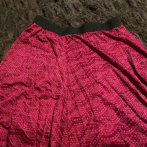 Maroon lularoe lace skirt